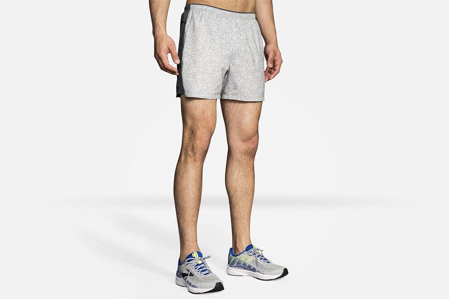 Brooks Sherpa 5 Men Apparel & Running Short White NAZ547920